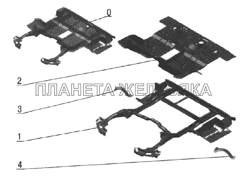 Каркас с полом передний (3221-5101012-10) ГАЗ-2705, 3221 (куз. детали)